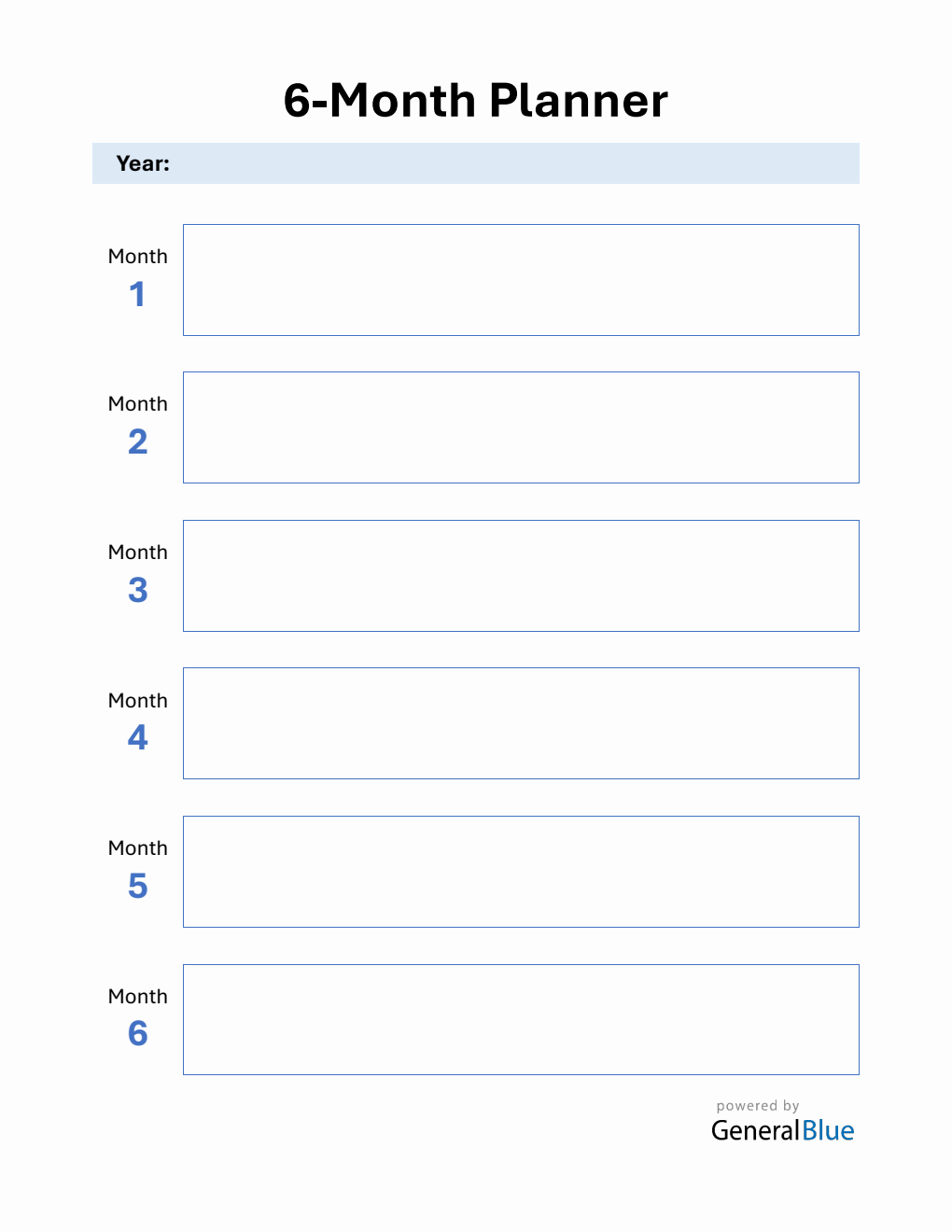 Free 6-Month Planner - Download in PDF (Printable)