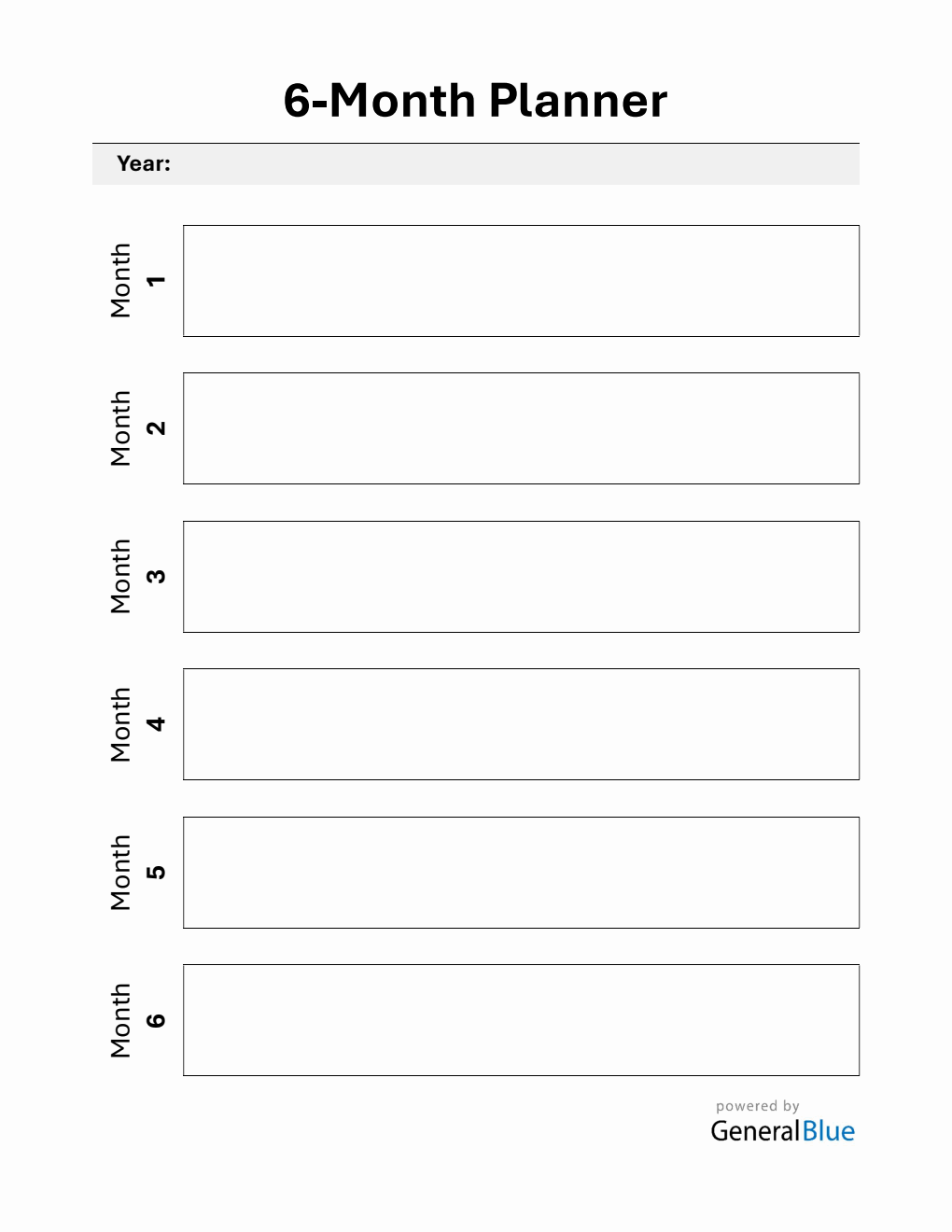 Free 6-Month Planner - Download in PDF (Minimalist)