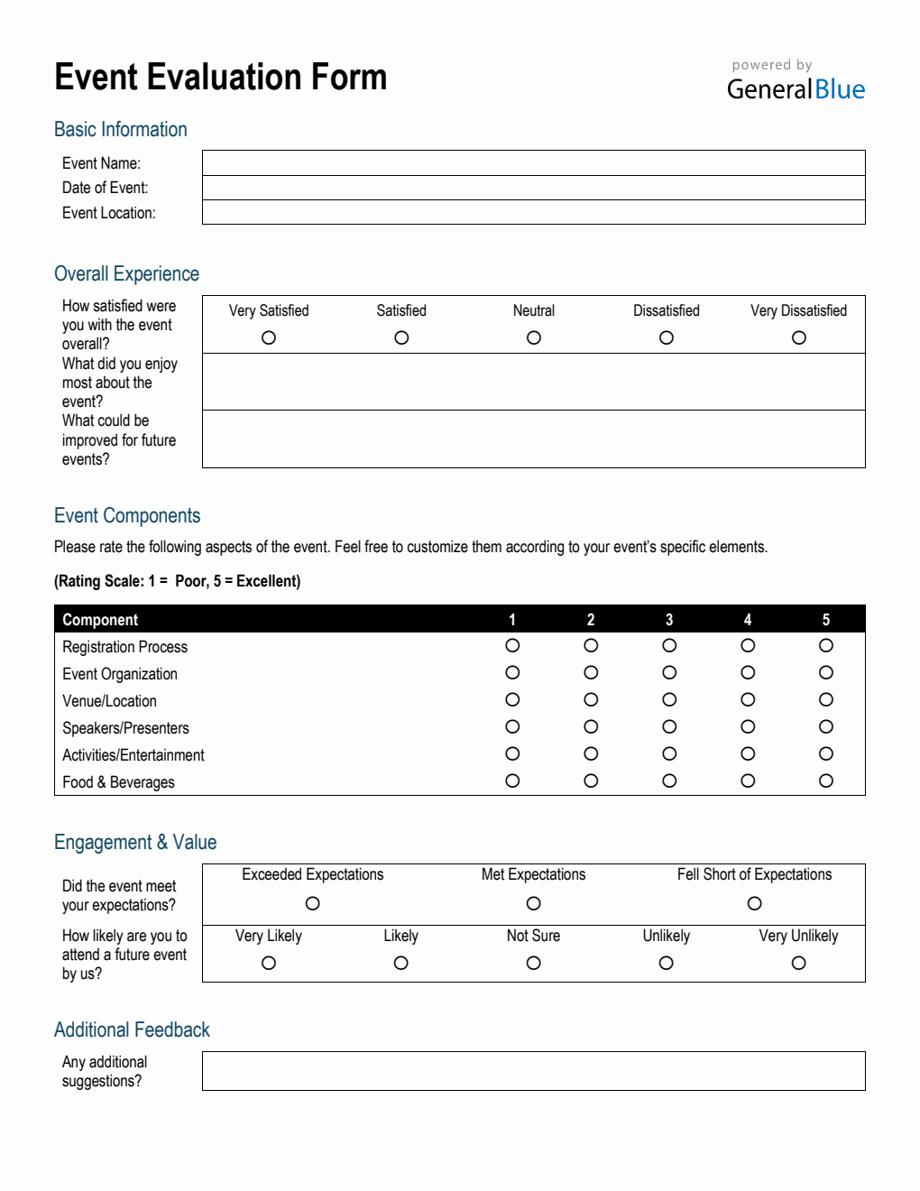 Downloadable Event Feedback Form (Word)