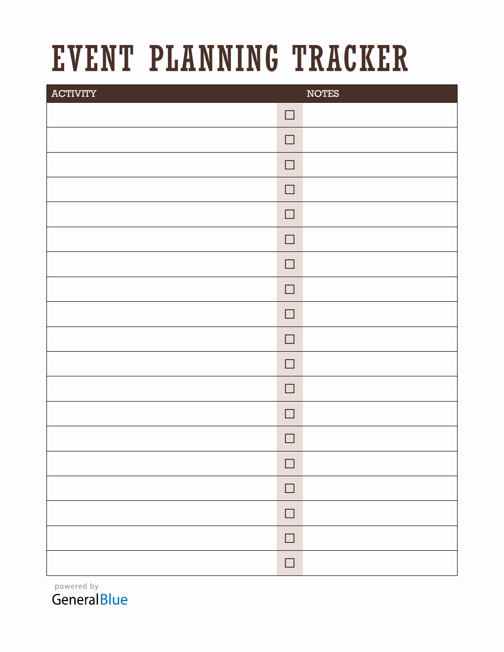 Free Event Planner - Editable Word Template