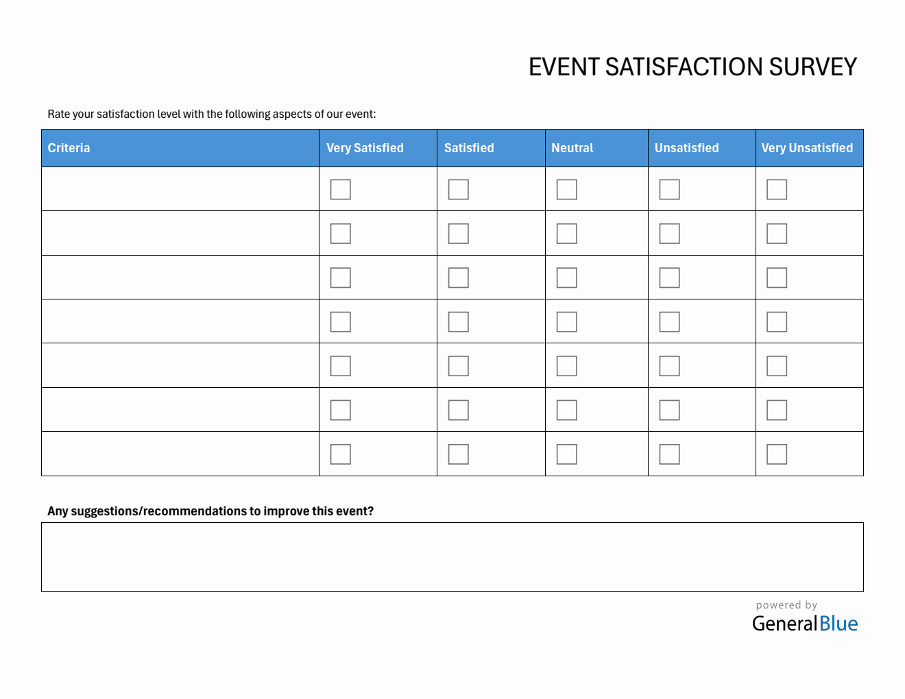  Event Satisfaction Survey | Free PDF, Word, Excel Download