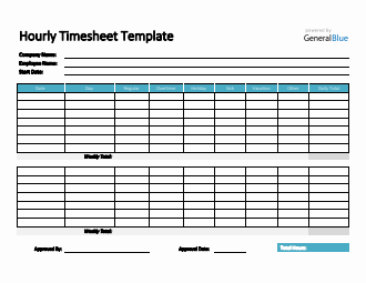 Hourly Timesheet Template in Word (Basic)