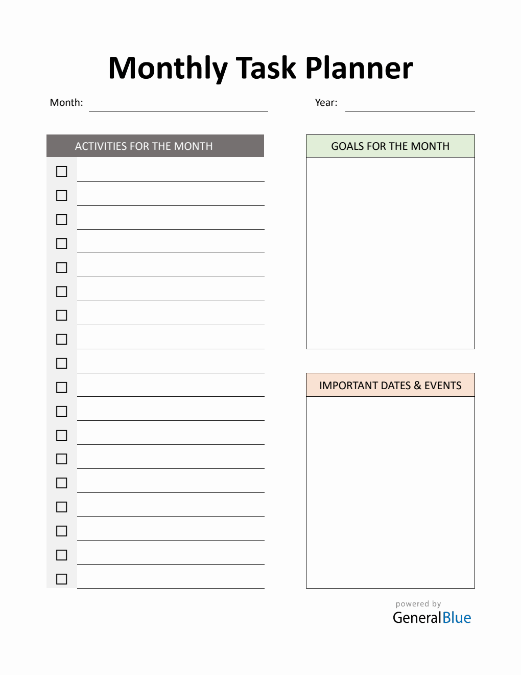 Free Editable Planner PDF Template