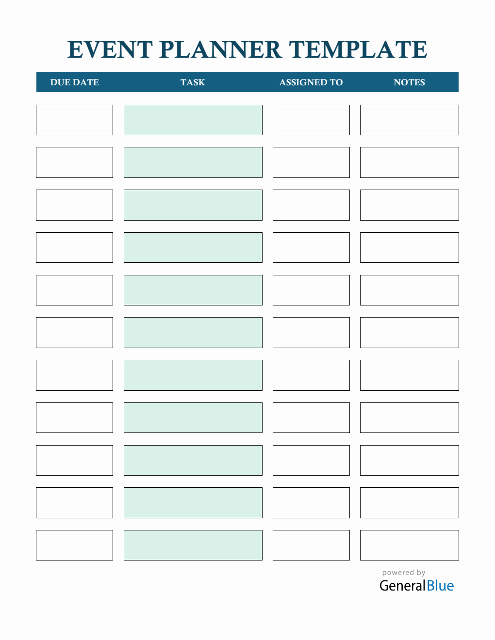 Event Planner Template in PDF (Editable)
