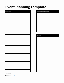 Event Planner Template in Word (Basic)