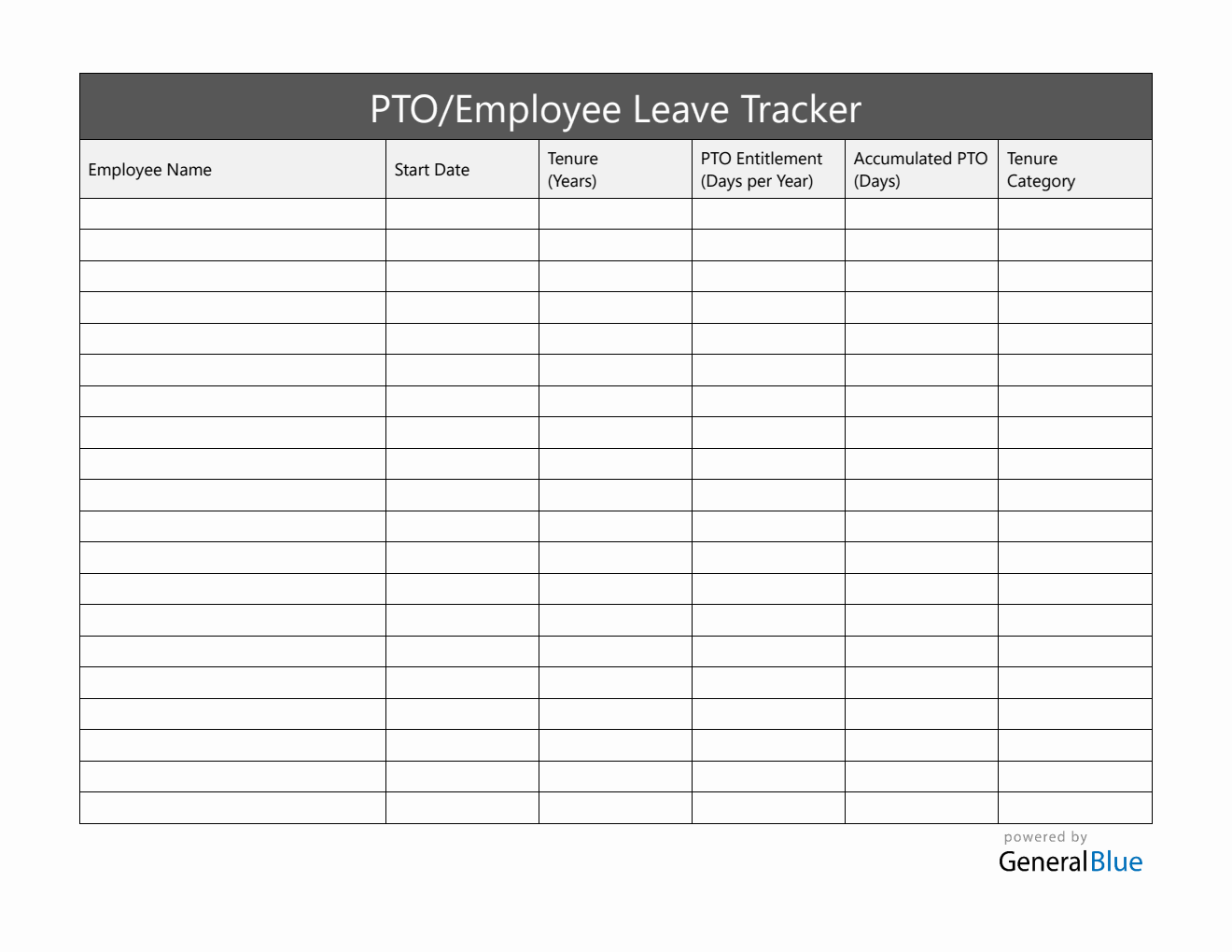  Paid Time Off (PTO) Tracker Template | Free Download in Word