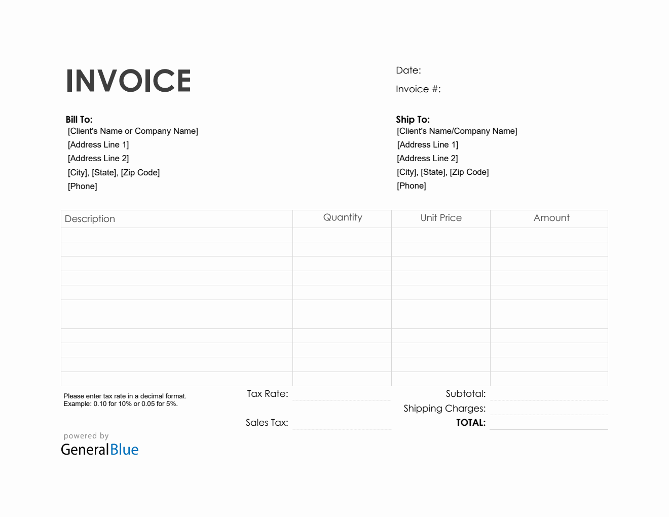 Purchase Invoice in PDF (Simple)
