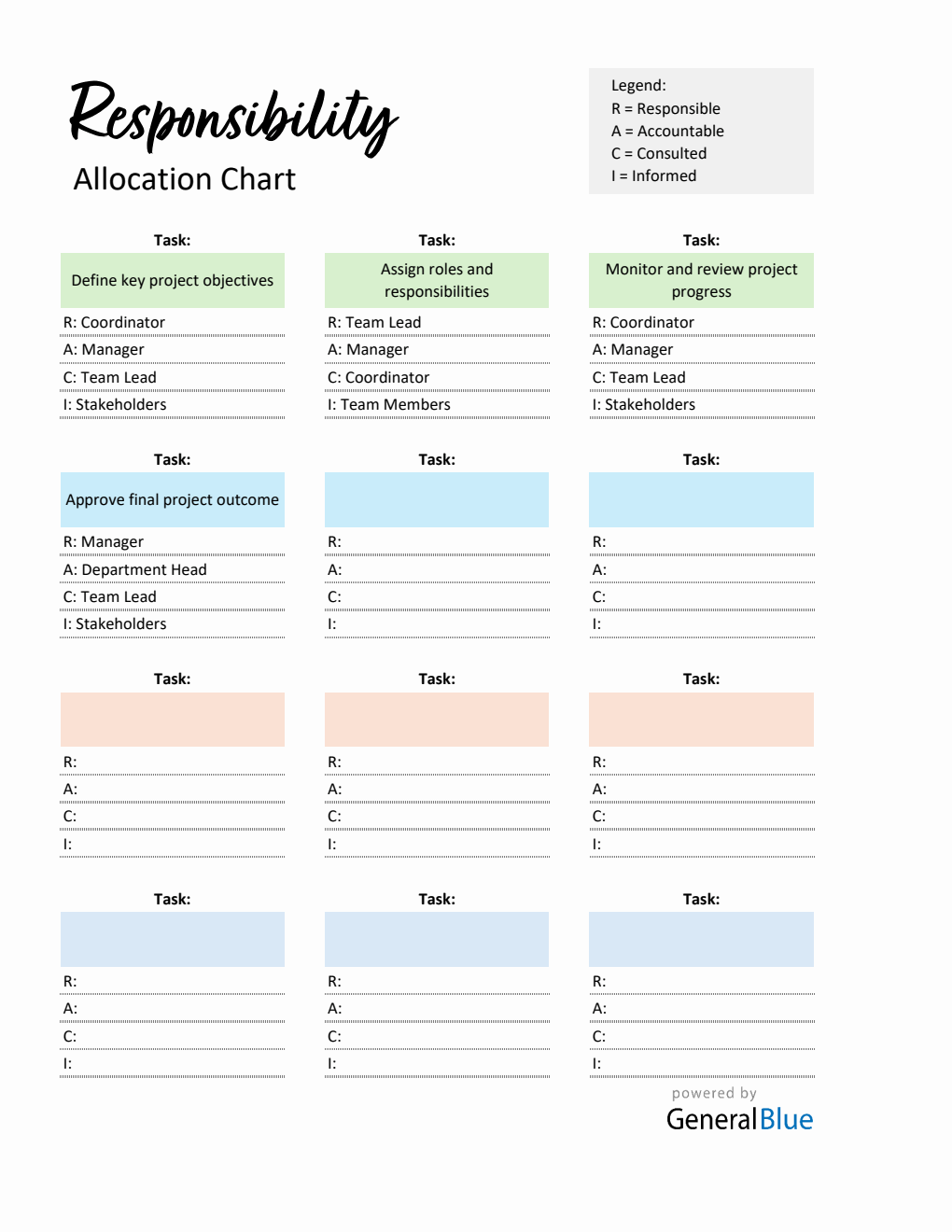 Responsibility Matrix Template Excel (Downloadable)