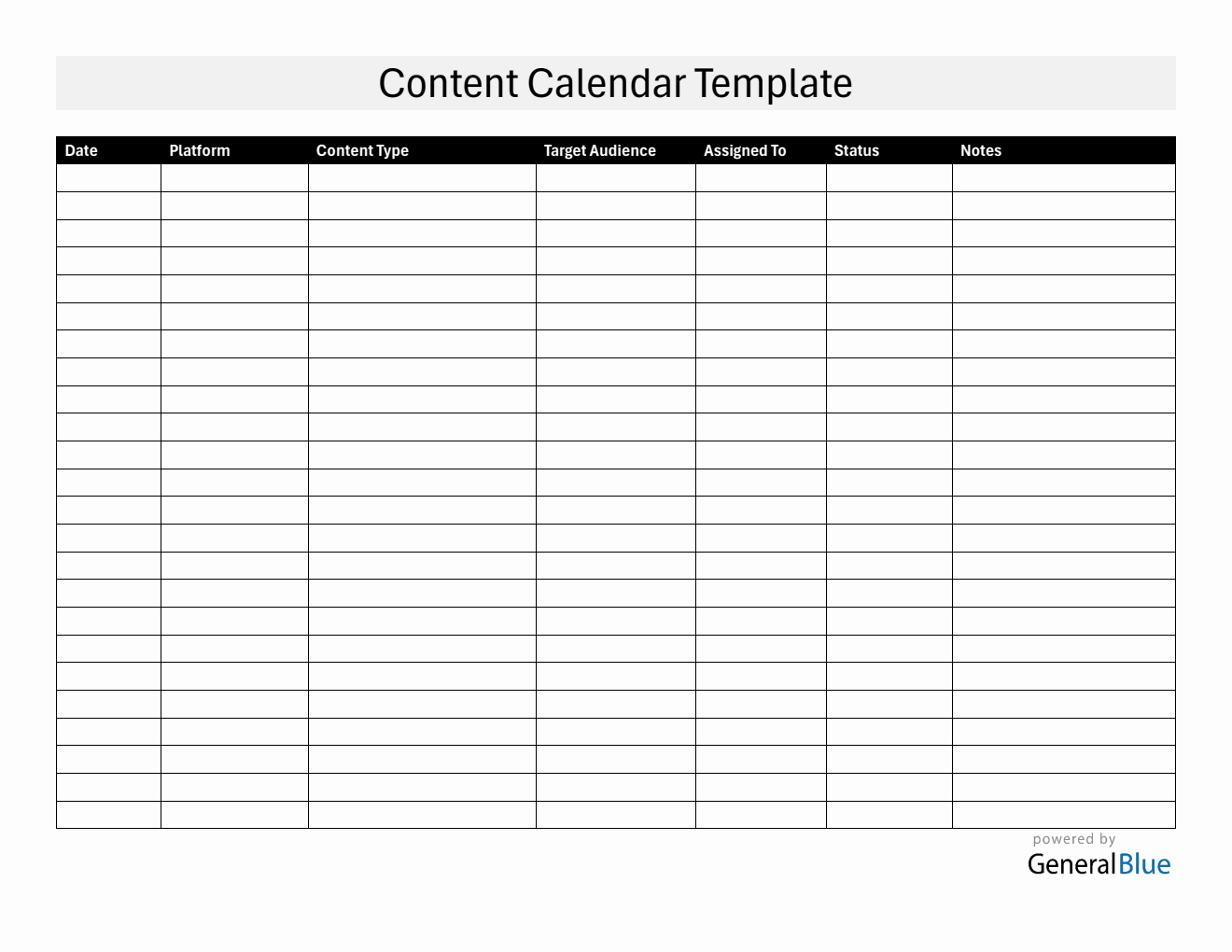 Free Social Media Content Planner Template | Editable in PDF