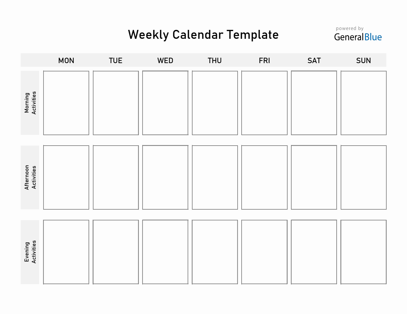 Free Weekly Planner | Landscape PDF Template