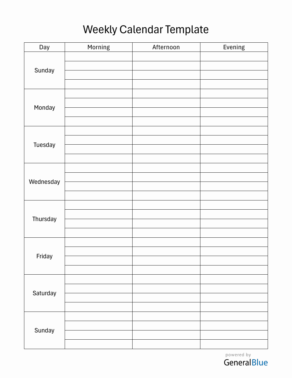 Free Weekly Planner | Printable PDF Template