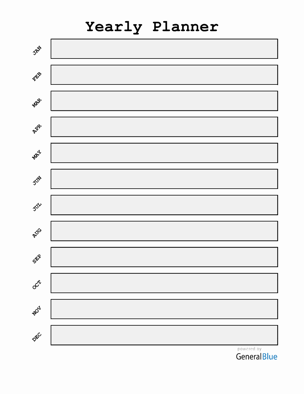 Free Excel Yearly Planner (Classic)